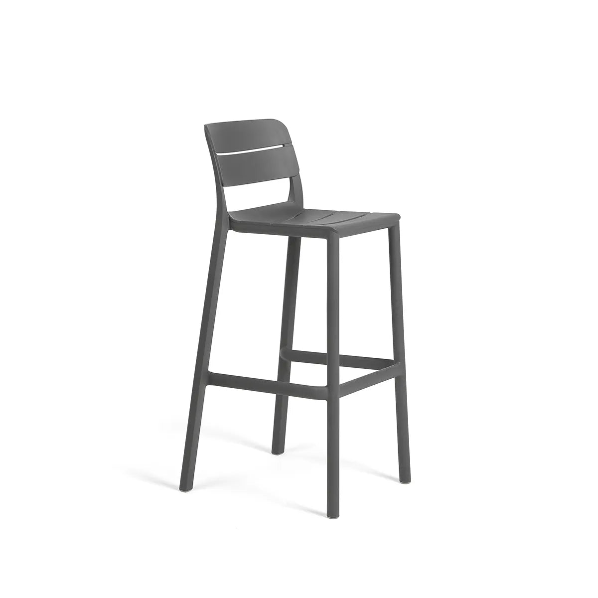 Taburete alto de resina Cassia Nardi – Basalto