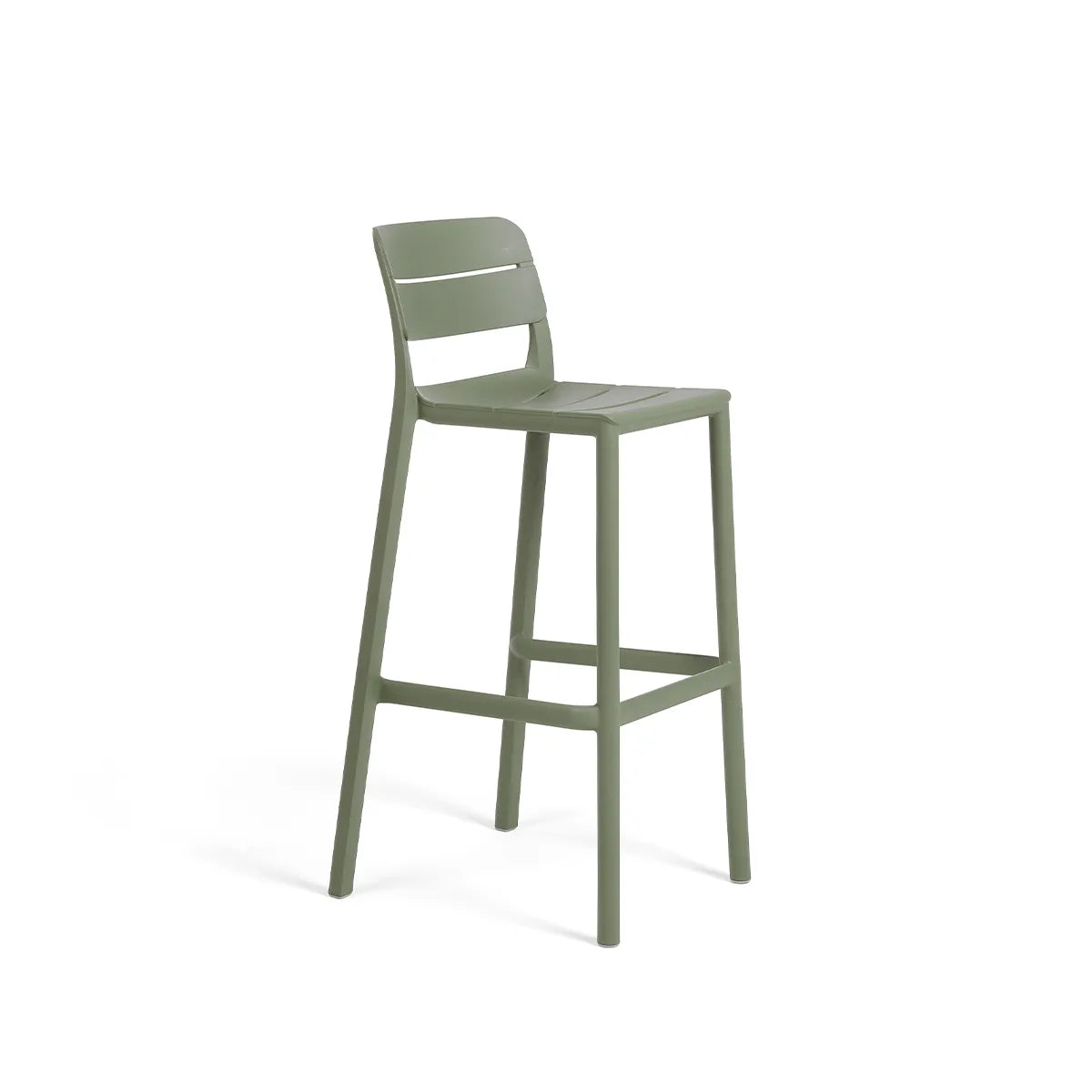 Taburete alto de resina Cassia Nardi – Verde