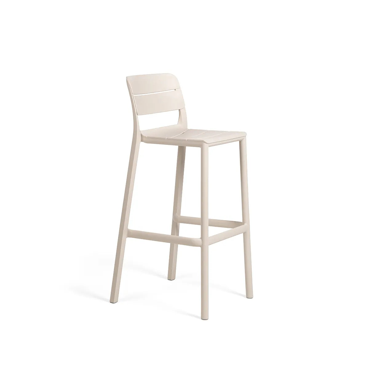 Taburete alto de resina Cassia Nardi – Crema