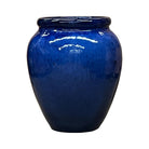 Tinaja esmaltada azul de barro cocido Cóbreces