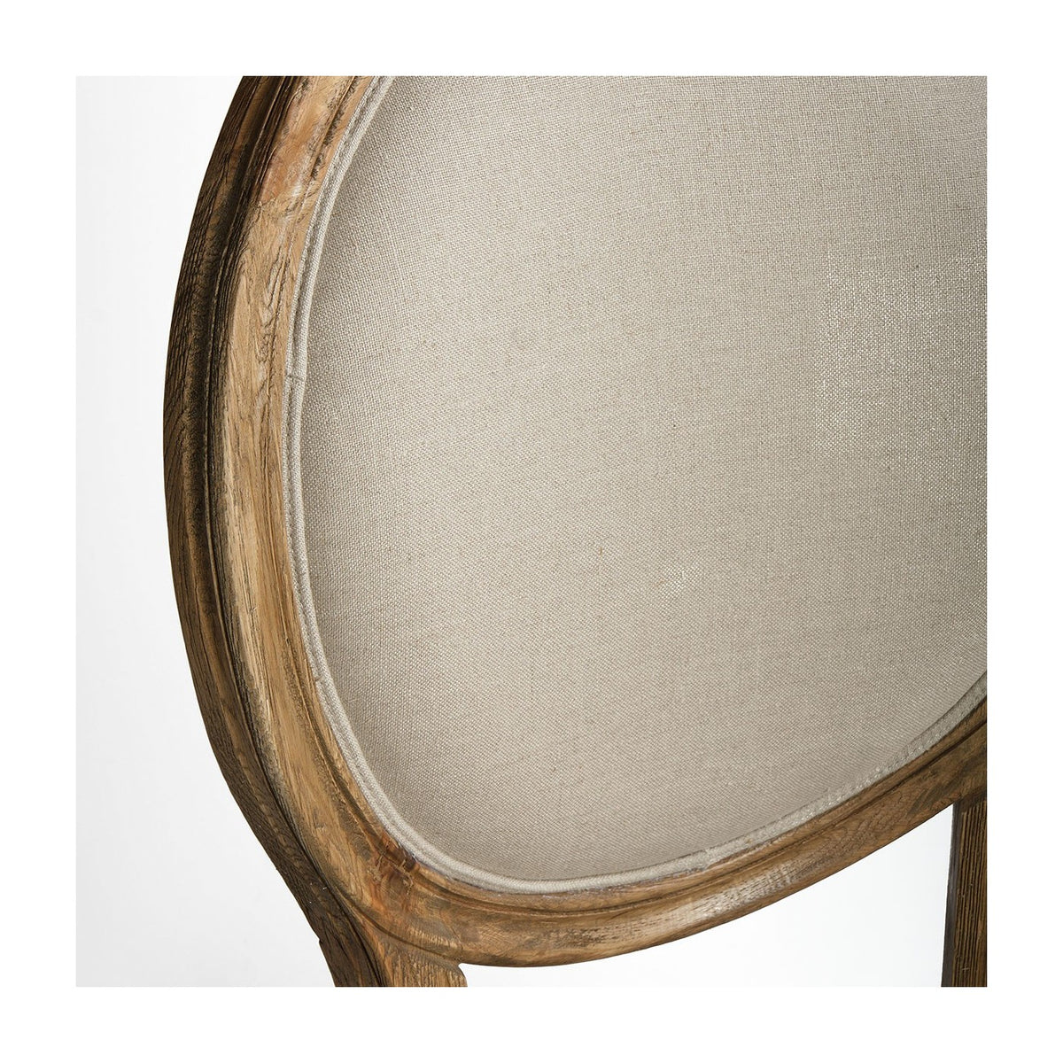 Silla de roble natural y lino Ardales