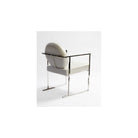 Sillón de acero y polipiel blanca Casares