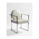 Sillón de acero y polipiel blanca Casares