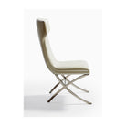 Silla de acero tapizada blanca Gaucín