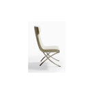 Silla de acero tapizada blanca Gaucín