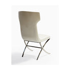 Silla de acero tapizada blanca Gaucín