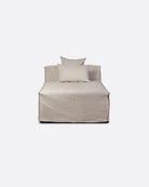 Chaise longue con funda de lino Strozzi