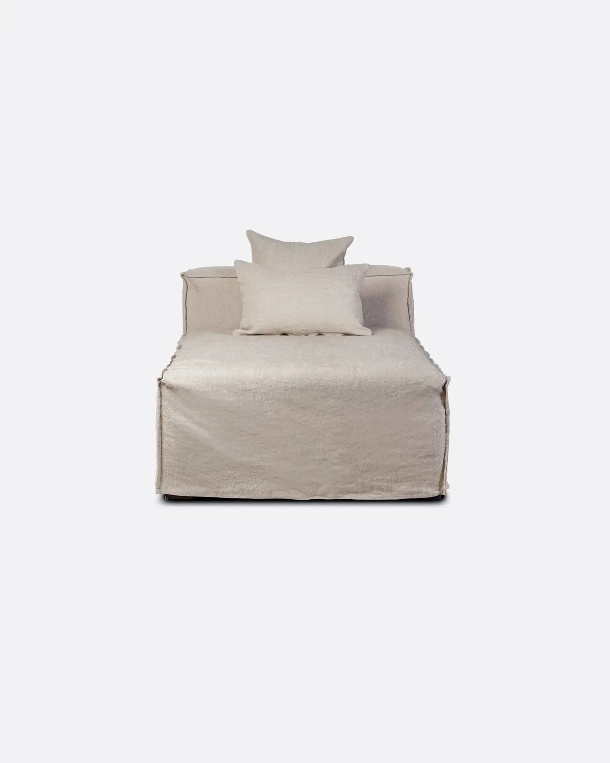 Chaise longue con funda de lino Strozzi