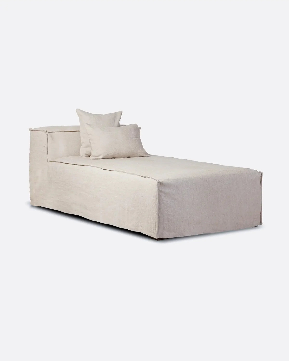 Chaise longue con funda de lino Strozzi