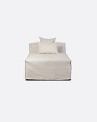 Chaise longue con funda de lino Strozzi