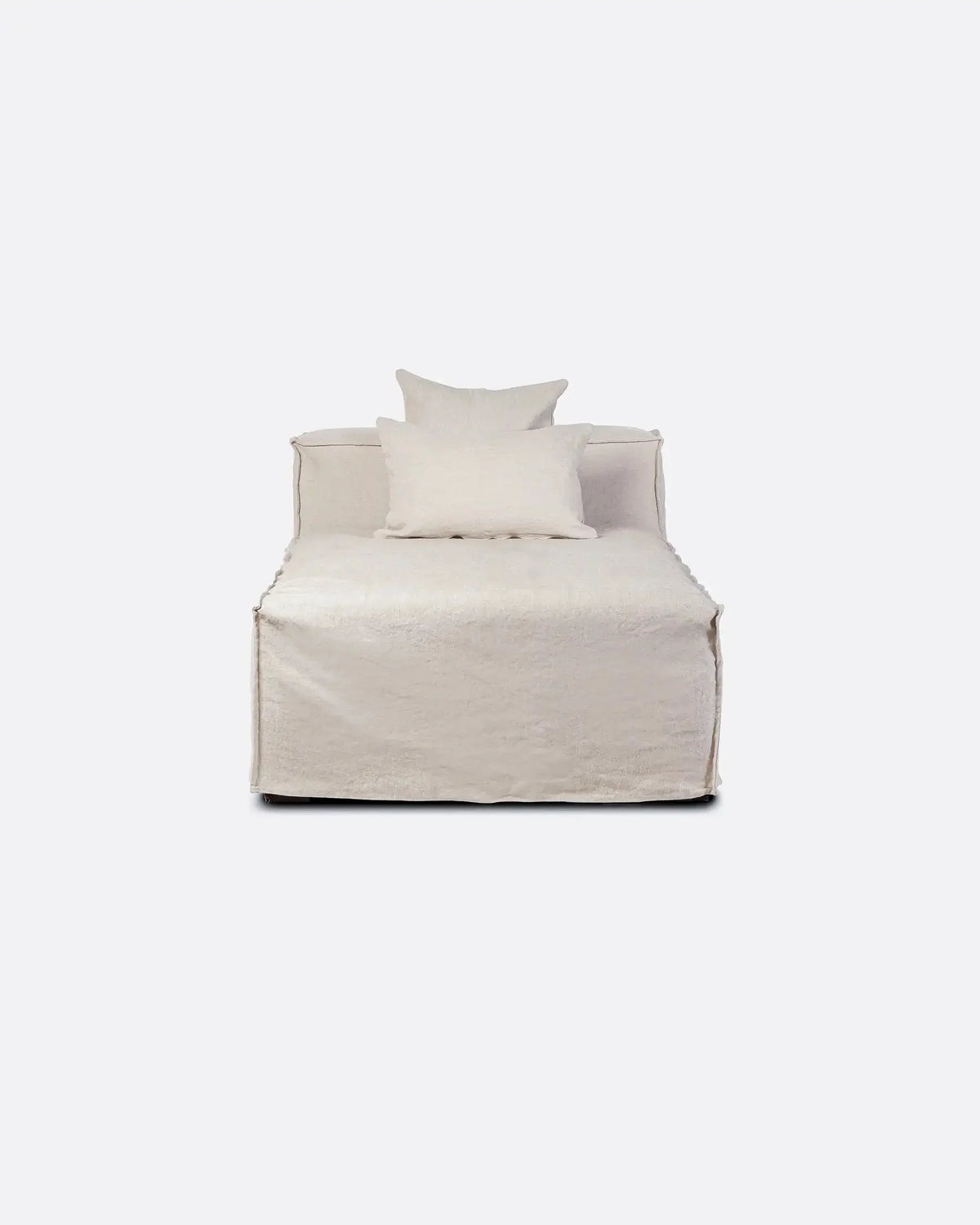 Chaise longue con funda de lino Strozzi