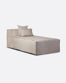 Chaise longue con funda de lino Strozzi