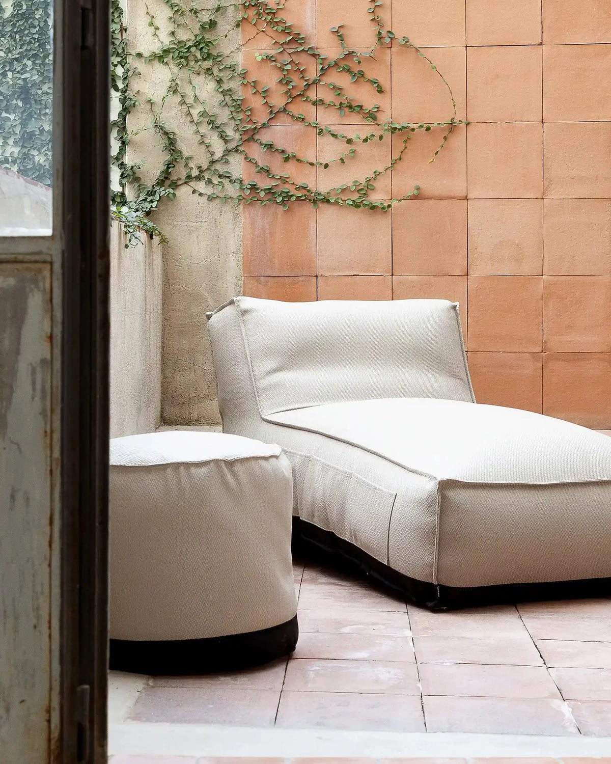 Chaise longue de exterior de olefina Caccini