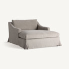 Chaise longue de lino gris Mesquida