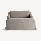 Chaise longue de lino gris Mesquida