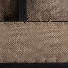 Chaise longue de madera de mindi negra y lino crema Oliena