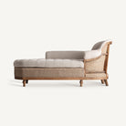 Chaise longue de mindi y lino crema Garrobo