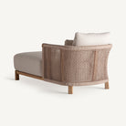 Chaise longue de teca y cuerda Fustam
