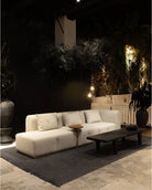 Chaise longue derecha de olefina reciclada Nora