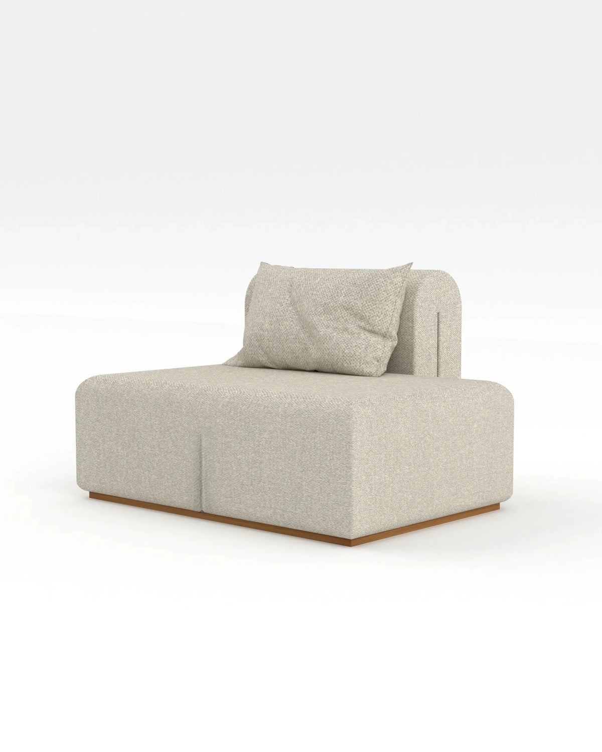 Chaise longue izquierda de olefina reciclada Nora