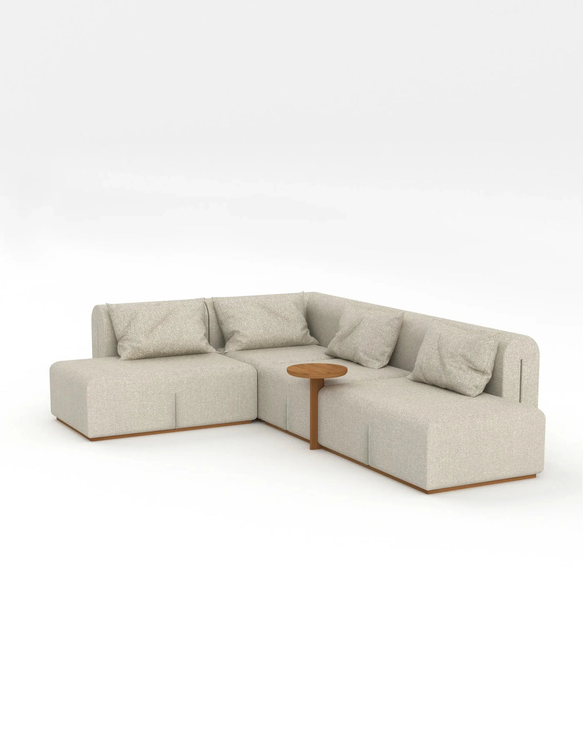 Chaise longue izquierda de olefina reciclada Nora