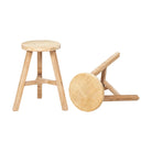 Set de 2 taburetes naturales de olmo Meilan