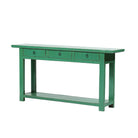 Consola verde de olmo con 3 cajones Torrecerredo