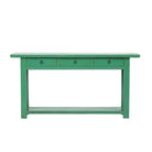 Consola verde de olmo con 3 cajones Torrecerredo