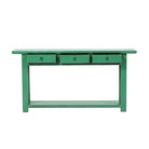 Consola verde de olmo con 3 cajones Torrecerredo