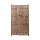 Puerta antigua de olmo con herrajes Lianwen