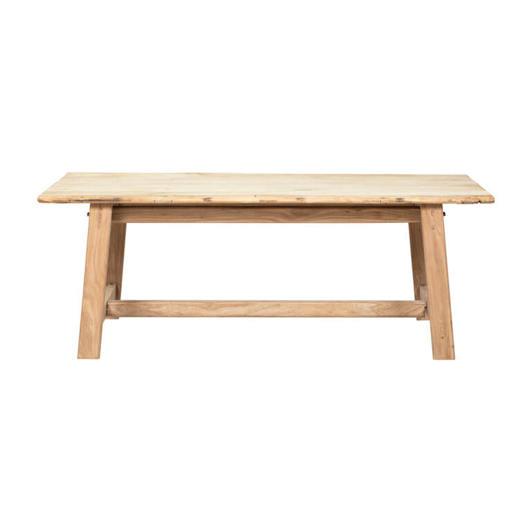 Mesa de comedor antigua natural de olmo 206 cm Luxin