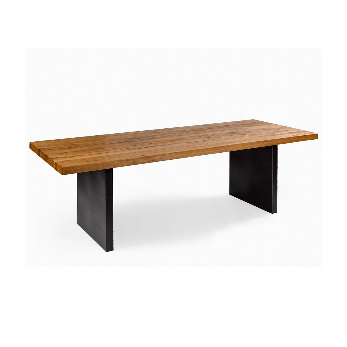 Mesa de comedor de roble macizo y hierro Villanueva