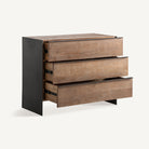 Cómoda de madera de mango y hierro Alaior