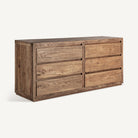 Cómoda de madera de olmo Mercadal grande