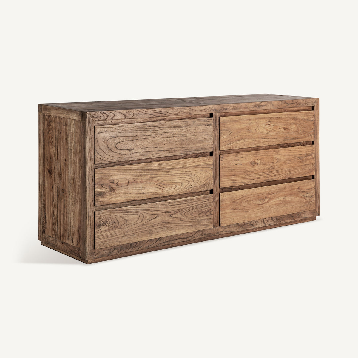 Cómoda de madera de olmo Mercadal grande