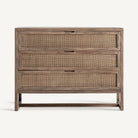 Cómoda de madera de olmo y ratán Valldemossa
