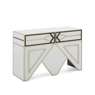 Consola de cristal y metal Saluzzo