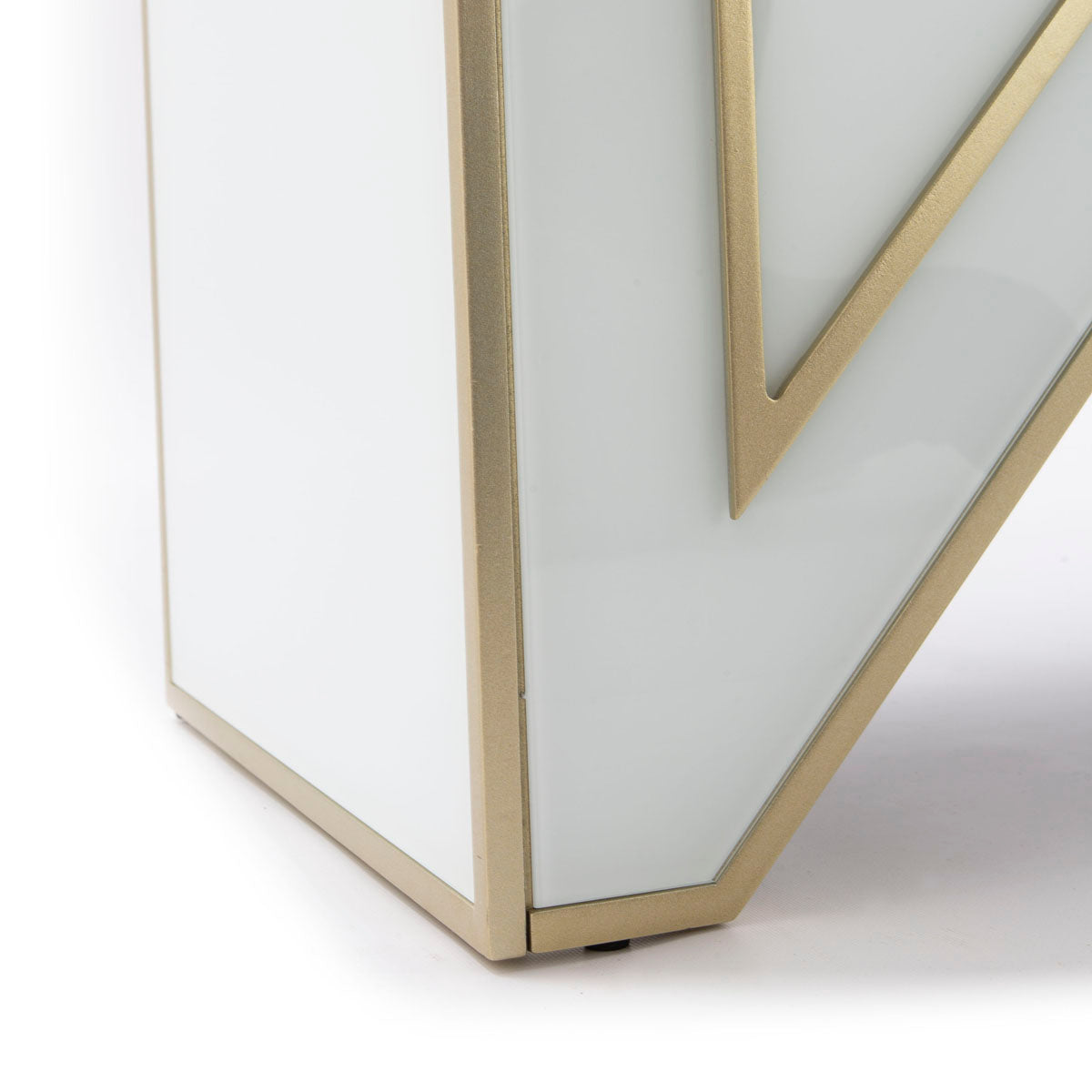 Consola de cristal y metal Saluzzo