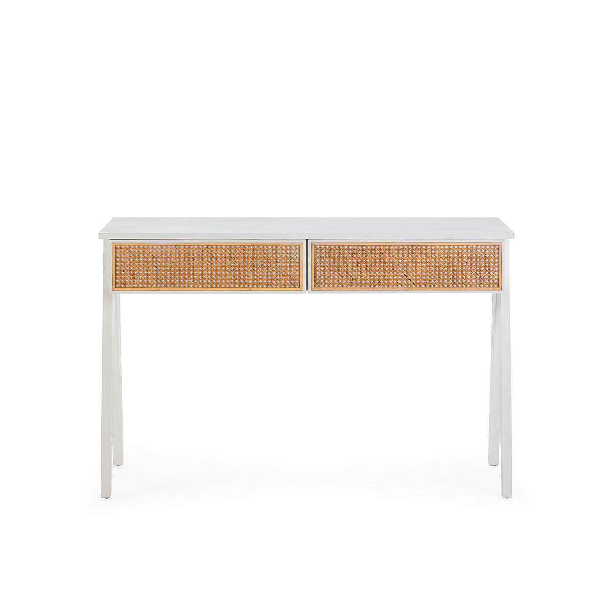 Consola de madera de cedro y ratán Plasencia