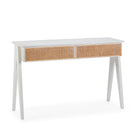 Consola de madera de cedro y ratán Plasencia