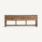 Consola de madera de olmo y hierro Mercadal 220 cm