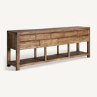 Consola de madera de olmo y hierro Mercadal 220 cm