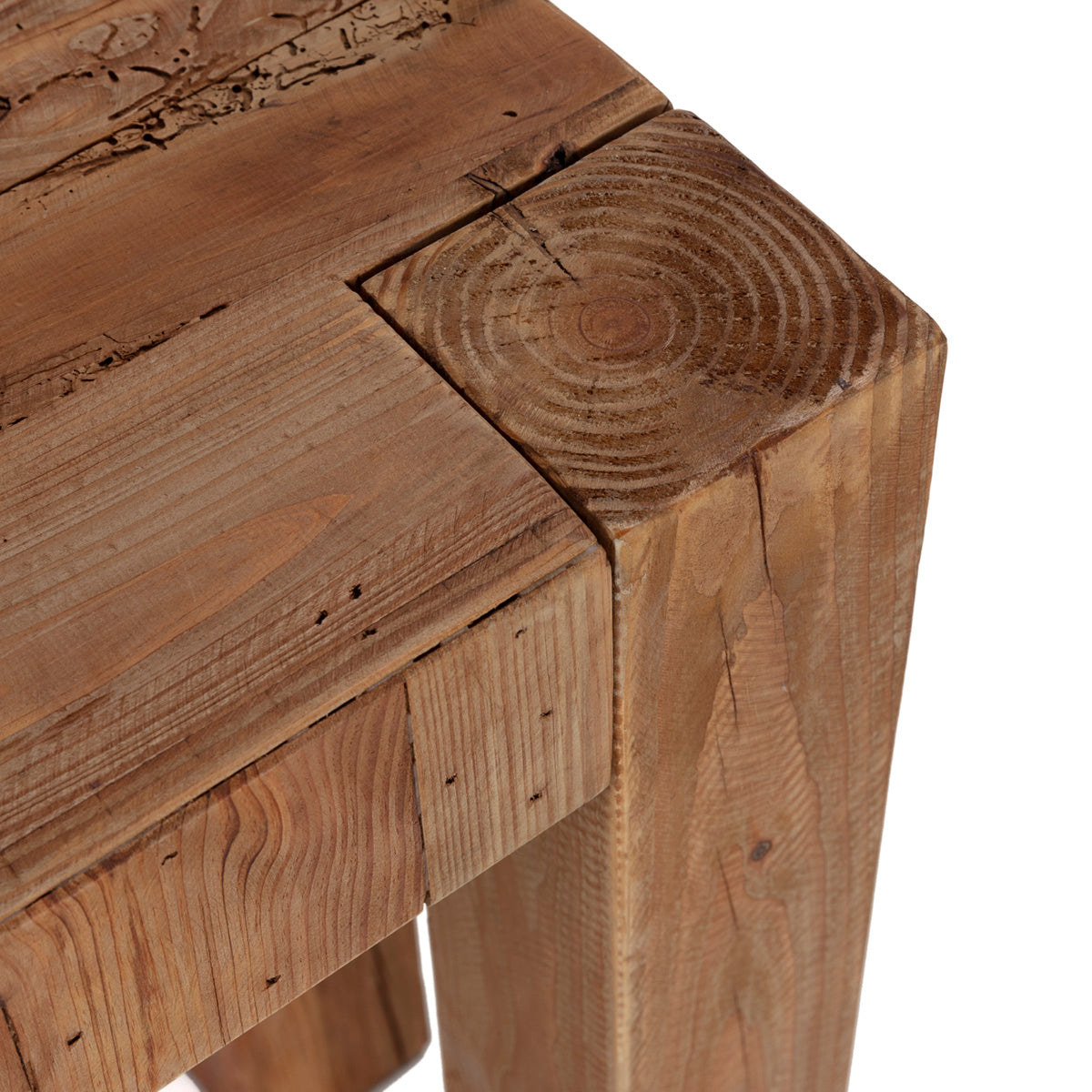 Consola de madera de pino recuperado Monza