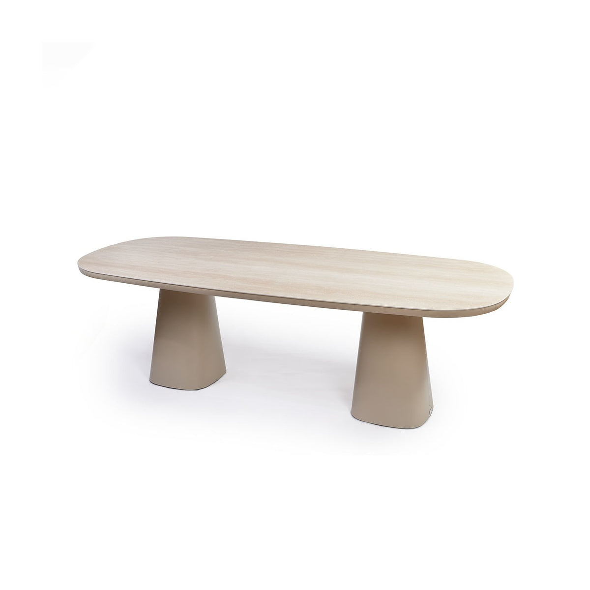 Mesa de comedor de exterior de aluminio y porcelánico 260 Comillas
