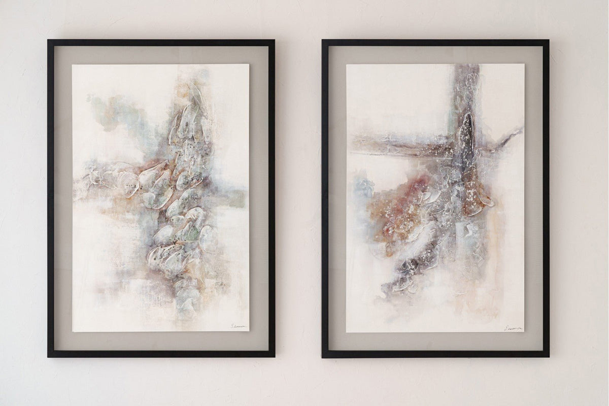 Cuadro Abstracto Hematita - #pino_y_jacaranda#
