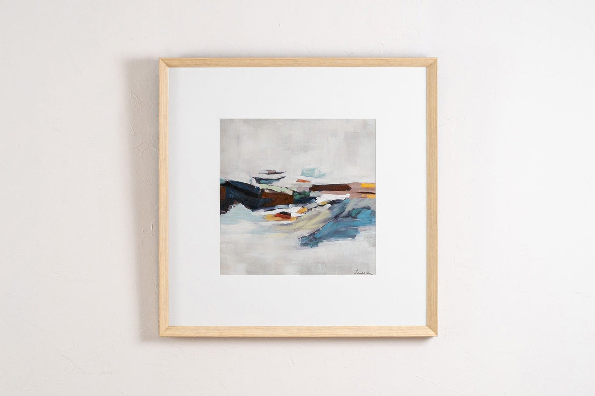 Cuadro Abstracto Horizonte - #pino_y_jacaranda#