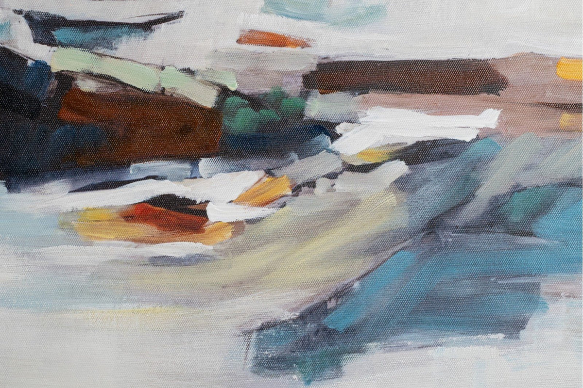 Cuadro Abstracto Horizonte - #pino_y_jacaranda#