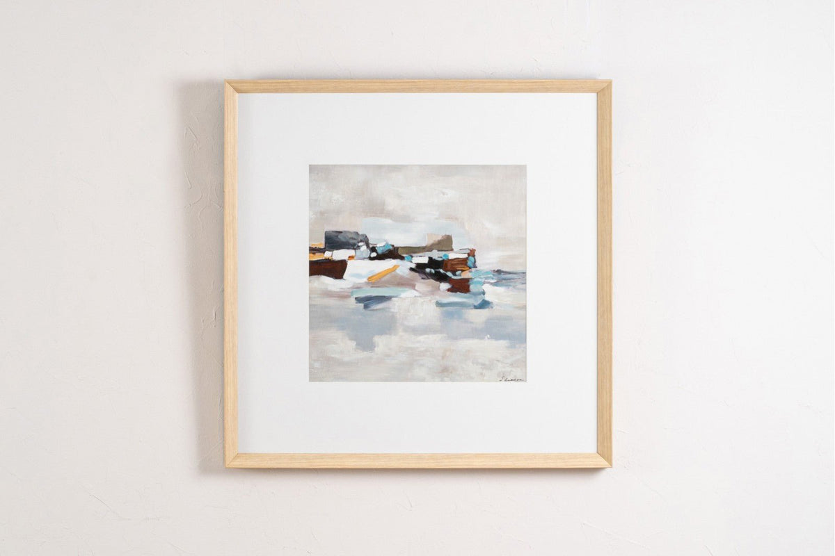 Cuadro Abstracto Horizonte - #pino_y_jacaranda#