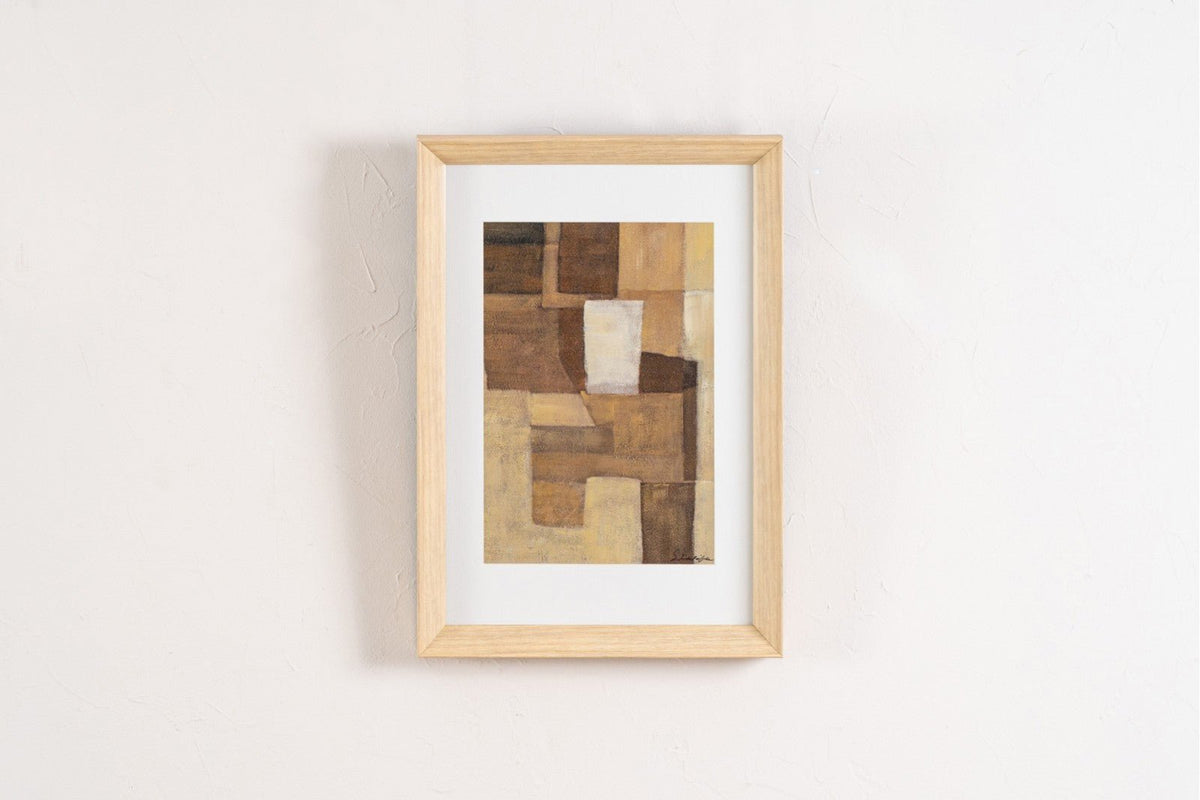 Cuadro Abstracto Tierras - #pino_y_jacaranda#