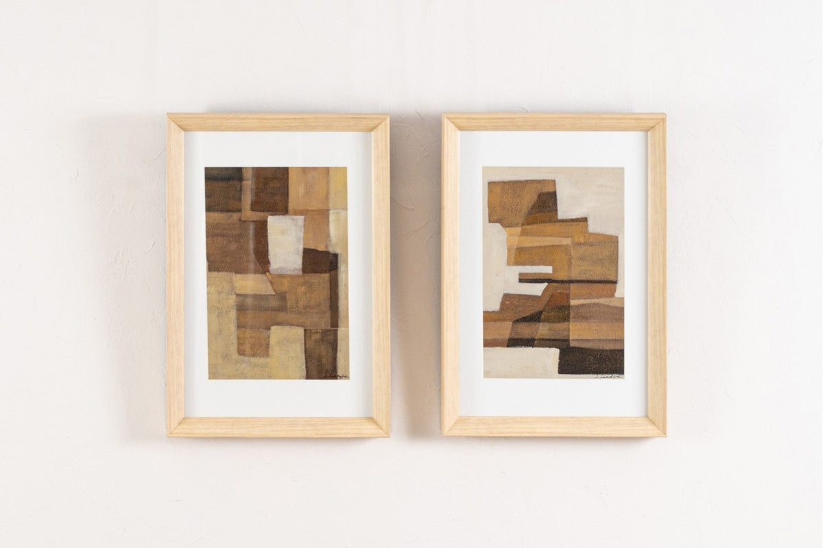 Cuadro Abstracto Tierras - #pino_y_jacaranda#